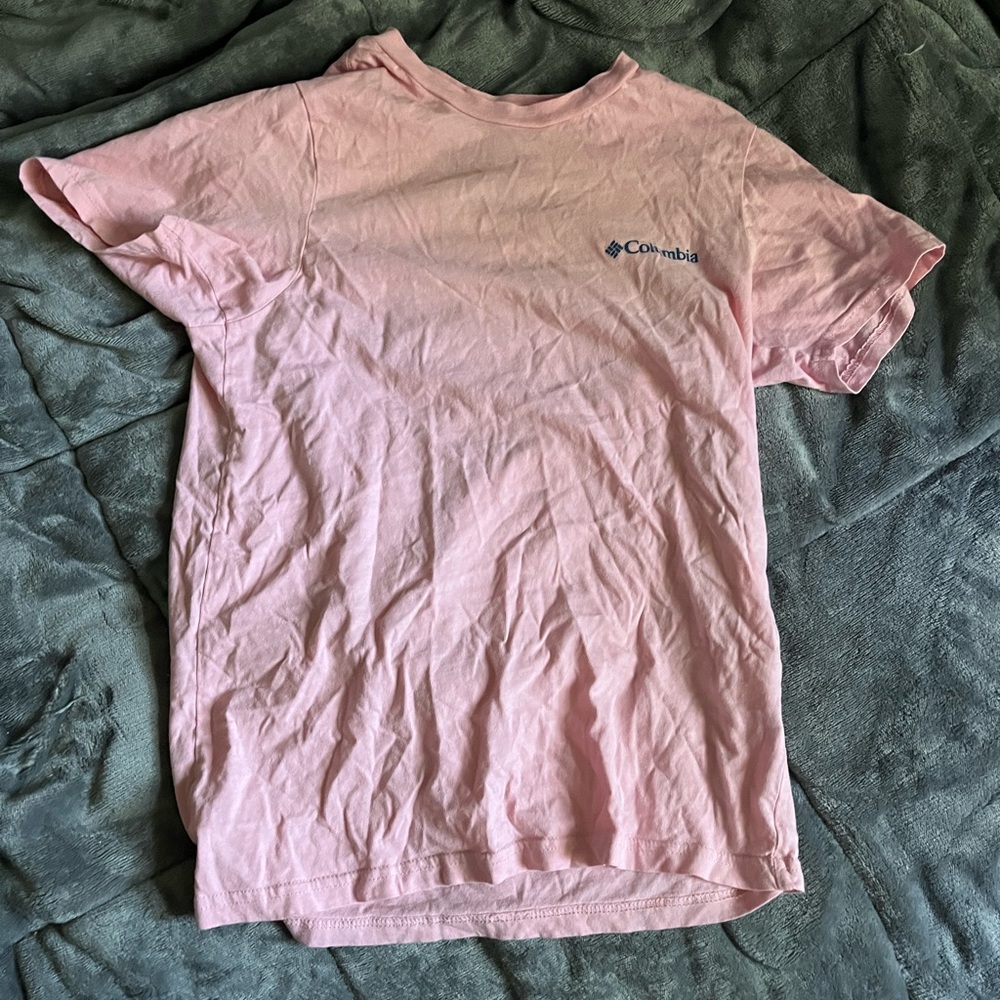 Columbia t shirt with graphic on back